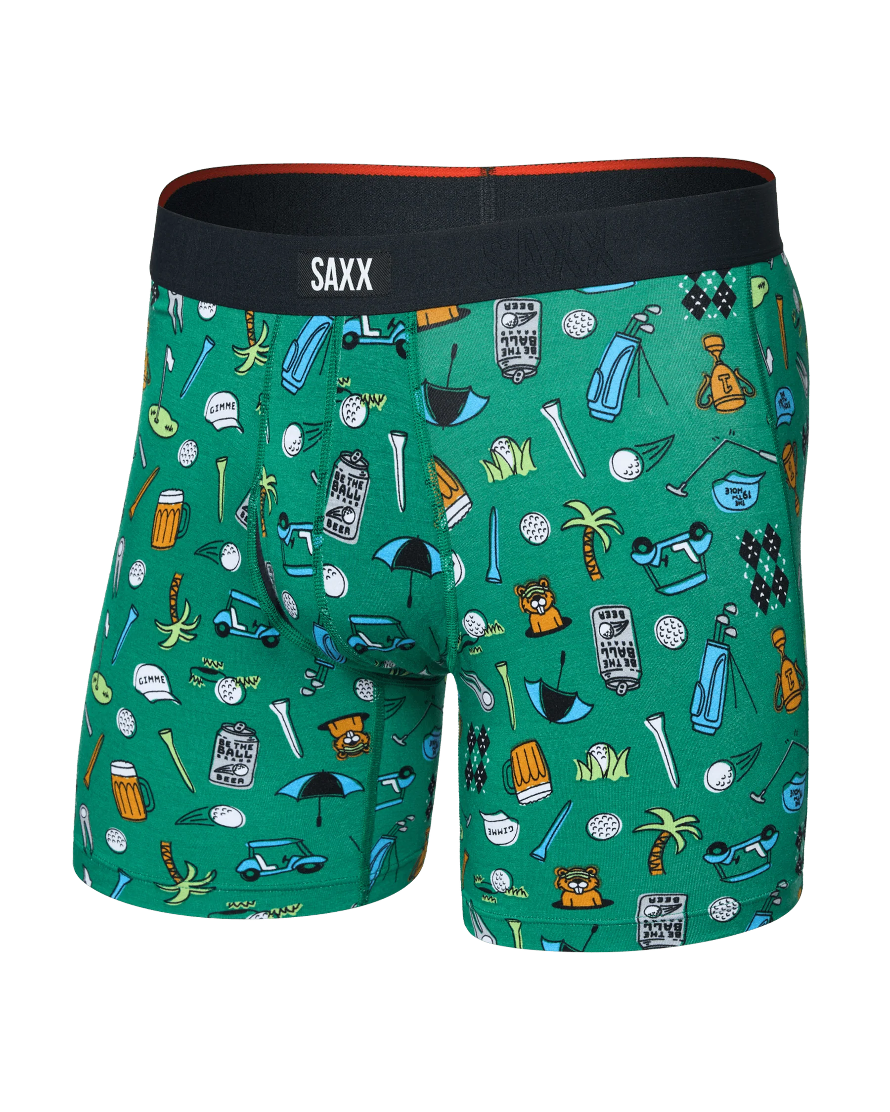 SAXX M Vibe Boxer Brief FAIRWAY BITS - GREEN