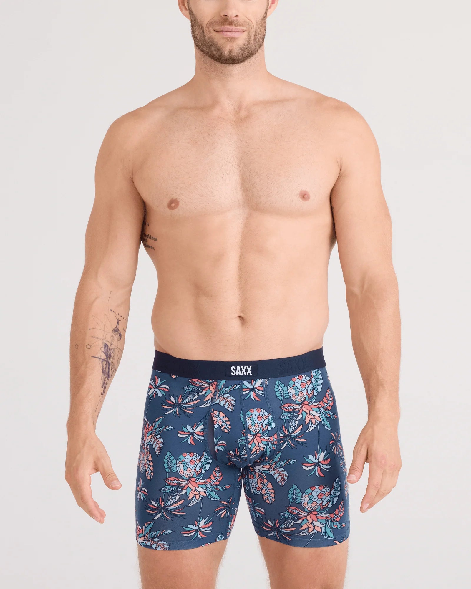SAXX M Vibe Boxer Brief PINEAPPLE TROPIC - INDIGO