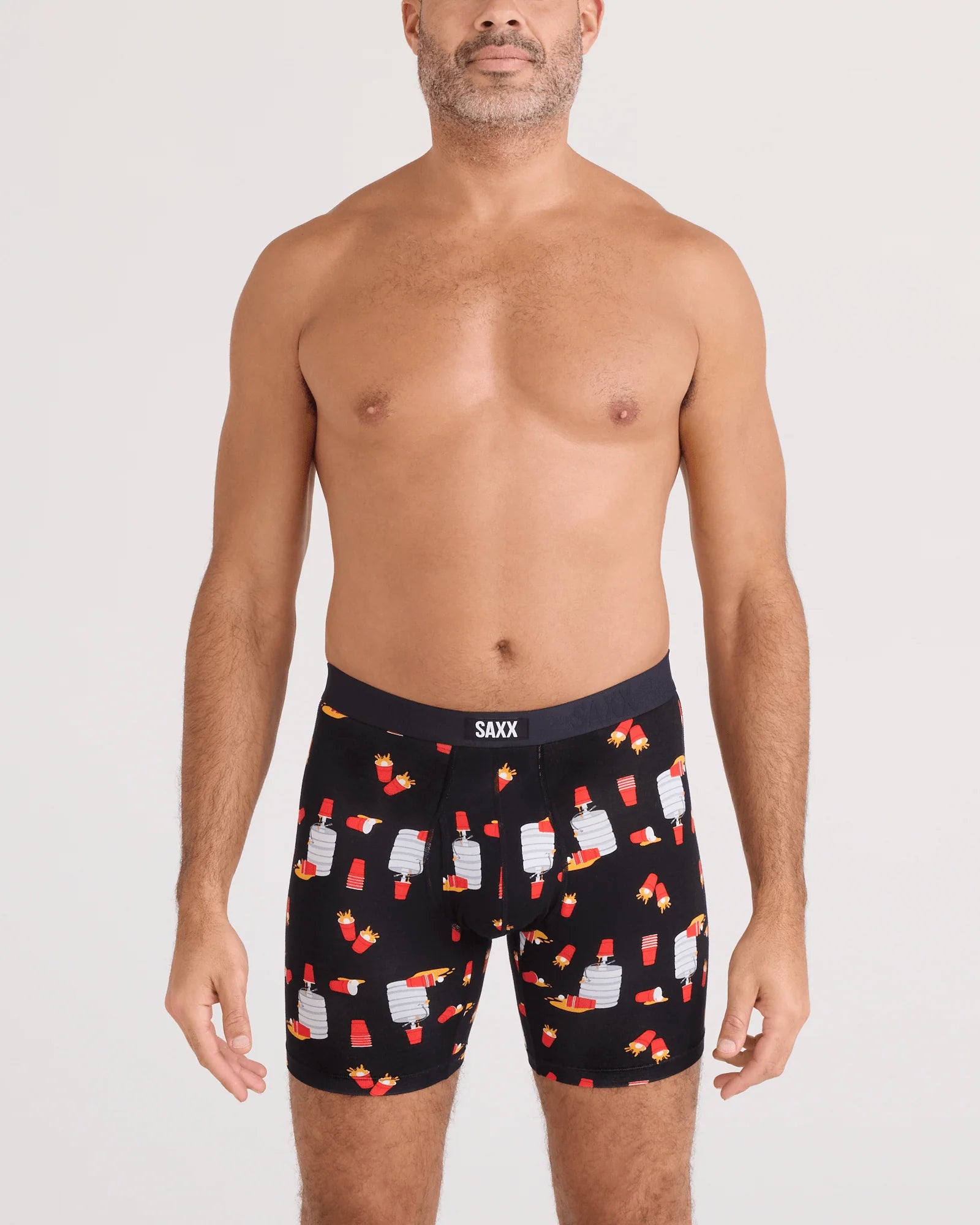 SAXX M Vibe Xtra Soft Comfort Boxer Brief TAPPED OUT BLACK
