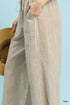 Umgee Striped Wide Leg Pants TAN