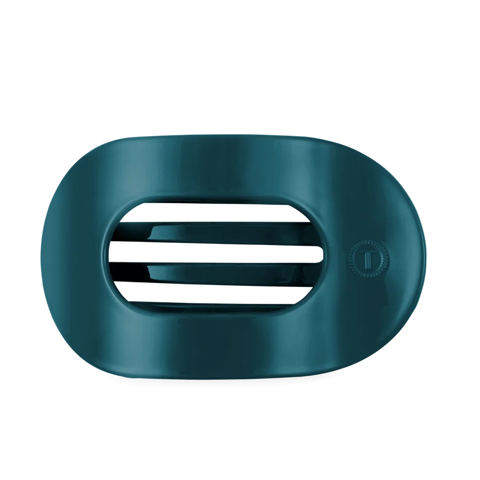 Teleties Large Flat Round Clip TEAL WITH IT