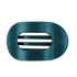 Teleties Large Flat Round Clip TEAL WITH IT