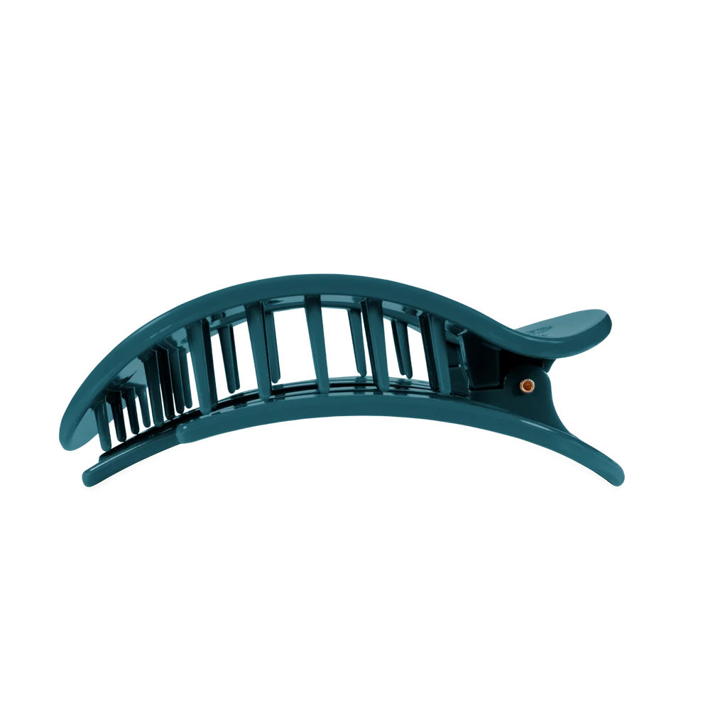 Teleties Large Flat Round Clip TEAL WITH IT