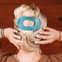 Teleties Large Flat Round Clip TEAL WITH IT