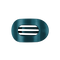 Teleties Medium Flat Clip TEAL WITH IT