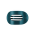 Teleties Medium Flat Clip TEAL WITH IT