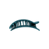 Teleties Medium Flat Clip TEAL WITH IT