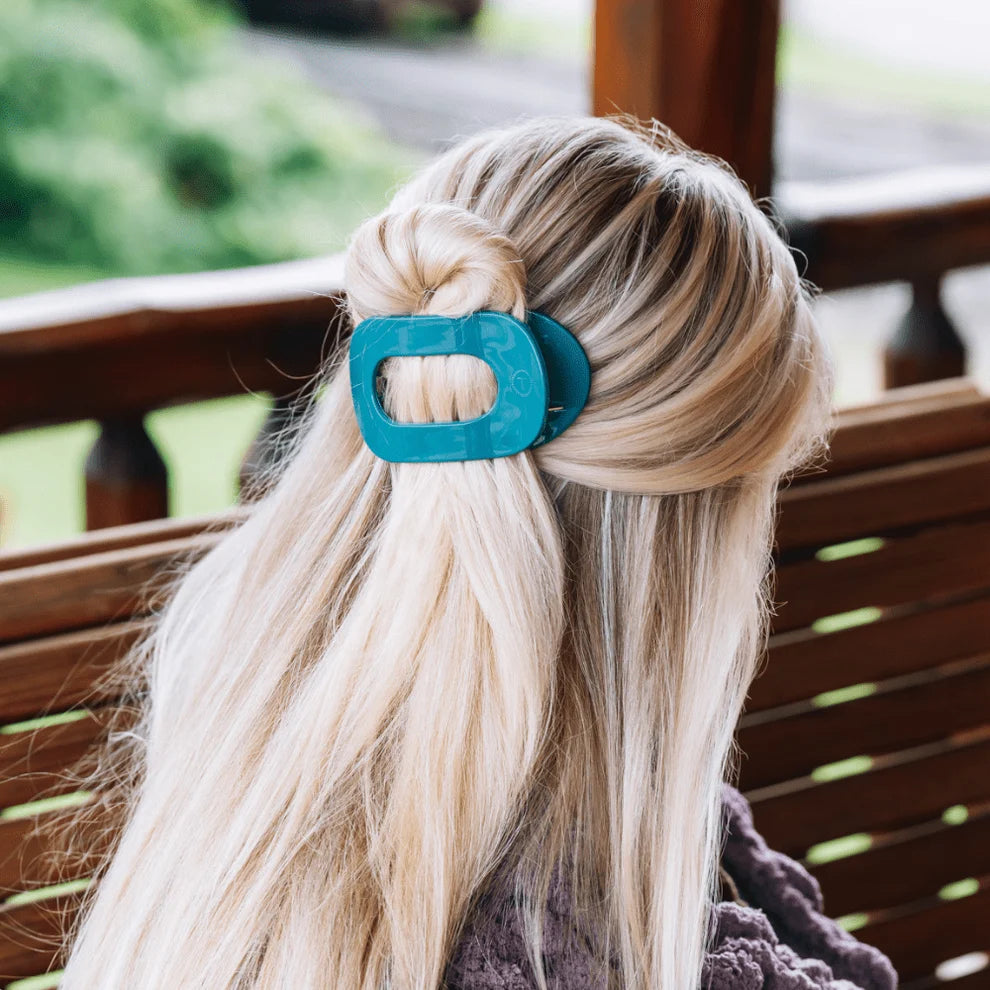 Teleties Medium Flat Clip TEAL WITH IT