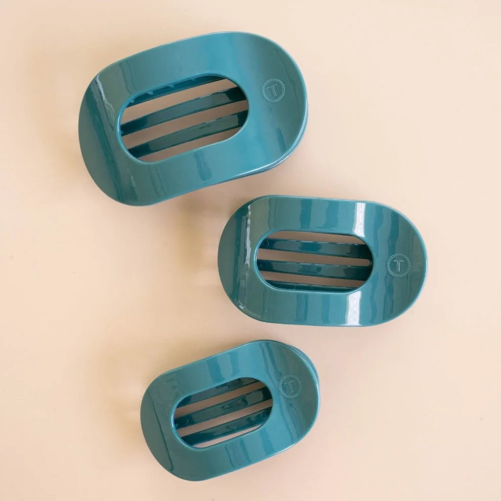Teleties Medium Flat Clip TEAL WITH IT