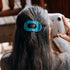 Teleties Small Flat Round Clip TEAL WITH IT
