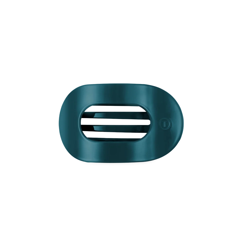 Teleties Small Flat Round Clip TEAL WITH IT