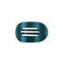 Teleties Small Flat Round Clip TEAL WITH IT