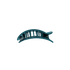 Teleties Small Flat Round Clip TEAL WITH IT