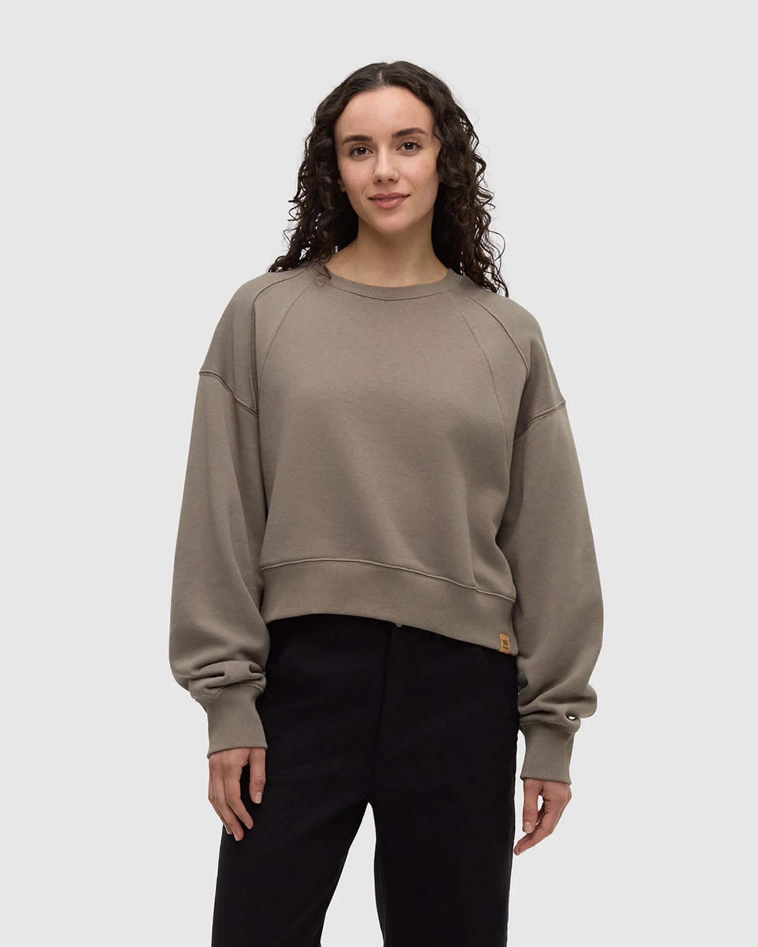 tentree W Bluffs Cropped Crew CLAY