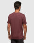 T-shirt à manches courtes Sasquatch de tentree pour homme, couleur bordeaux chiné/bois.