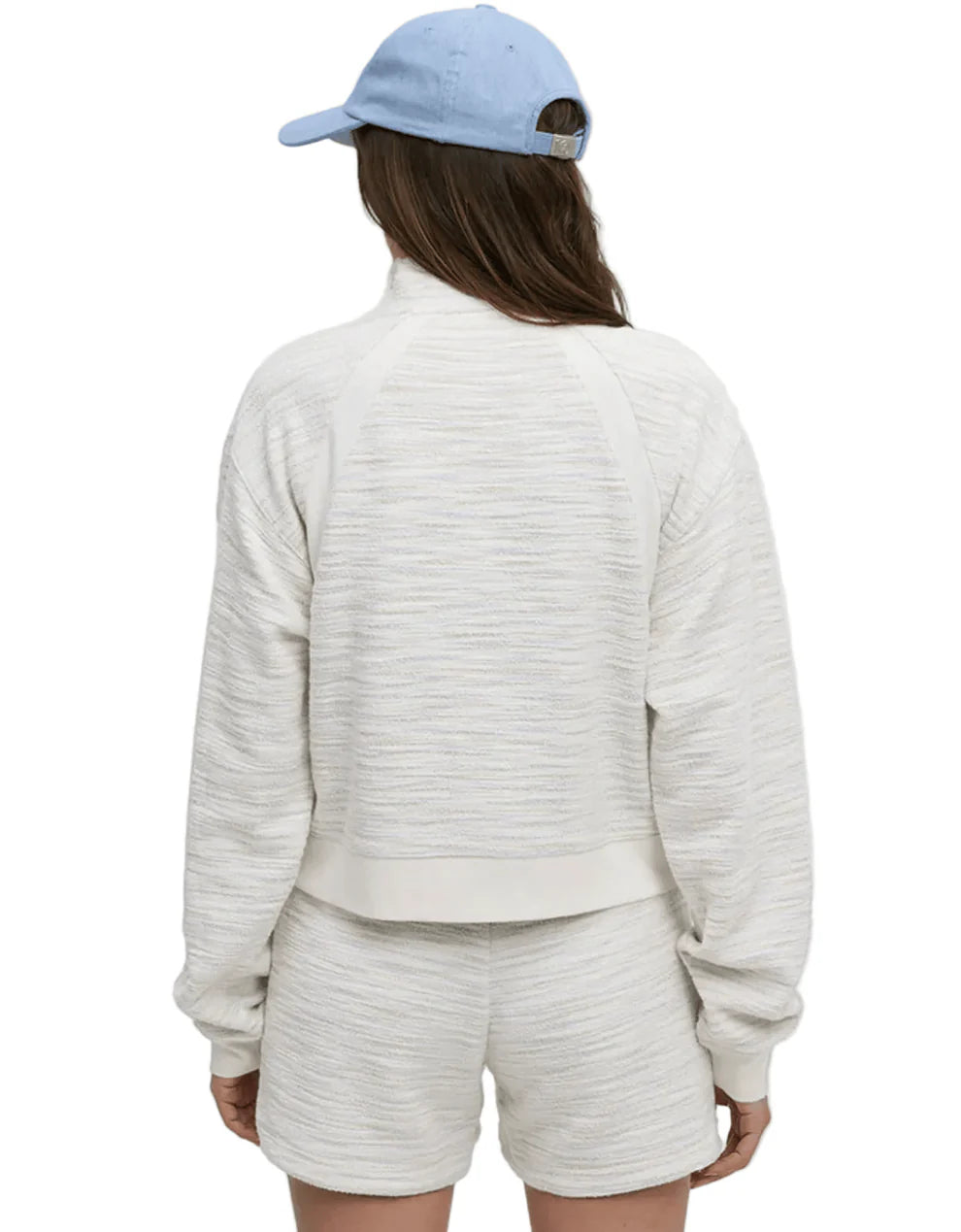 tentree W Elkhorn 1/4 Zip COTTON WHITE FLASH STRIPE