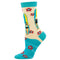 Socksmith W Bamboo Crew Surfer Girls IVORY