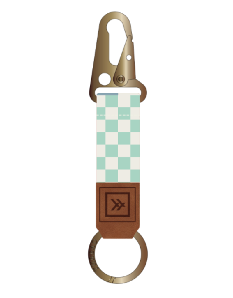 Thread Keychain Clip SAILOR BLUE / WHITE GREEN