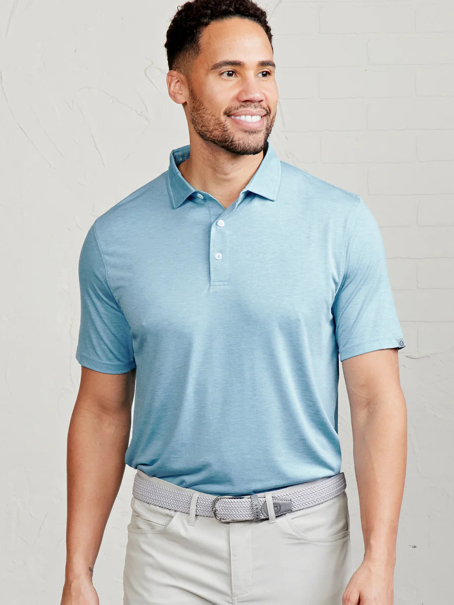 Tasc M Cloud Polo GEYSER HEATHER