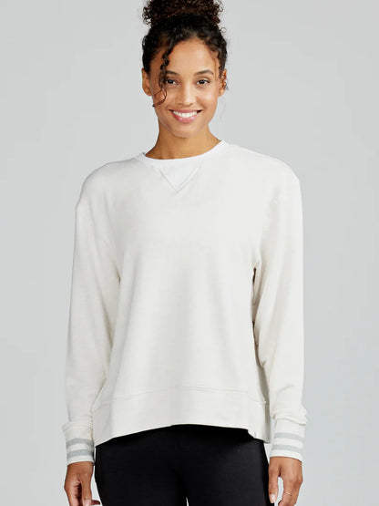 Tasc W Clubhouse Sweatshirt COCONUT HEATHER