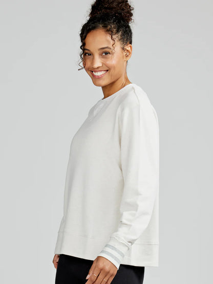 Tasc W Clubhouse Sweatshirt COCONUT HEATHER