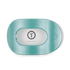 Teleties Large Flat Round Clip TOTALLY TURQUOISE