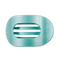 Teleties Large Flat Round Clip TOTALLY TURQUOISE