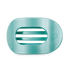 Teleties Large Flat Round Clip TOTALLY TURQUOISE