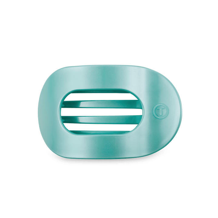 Teleties Medium Flat Round Clip TOTALLY TURQUOISE