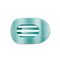 Teleties Medium Flat Round Clip TOTALLY TURQUOISE