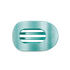 Teleties Medium Flat Round Clip TOTALLY TURQUOISE