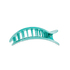 Teleties Medium Flat Round Clip TOTALLY TURQUOISE