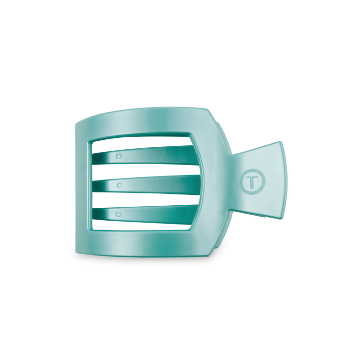 Teleties Medium Flat Square Clip TOTALLY TURQUOISE