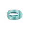 Teleties Small Flat Round Clip TOTALLY TURQUOISE