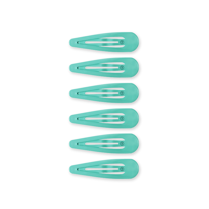 Teleties Snap Clip 6-Pack TOTALLY TURQUOISE