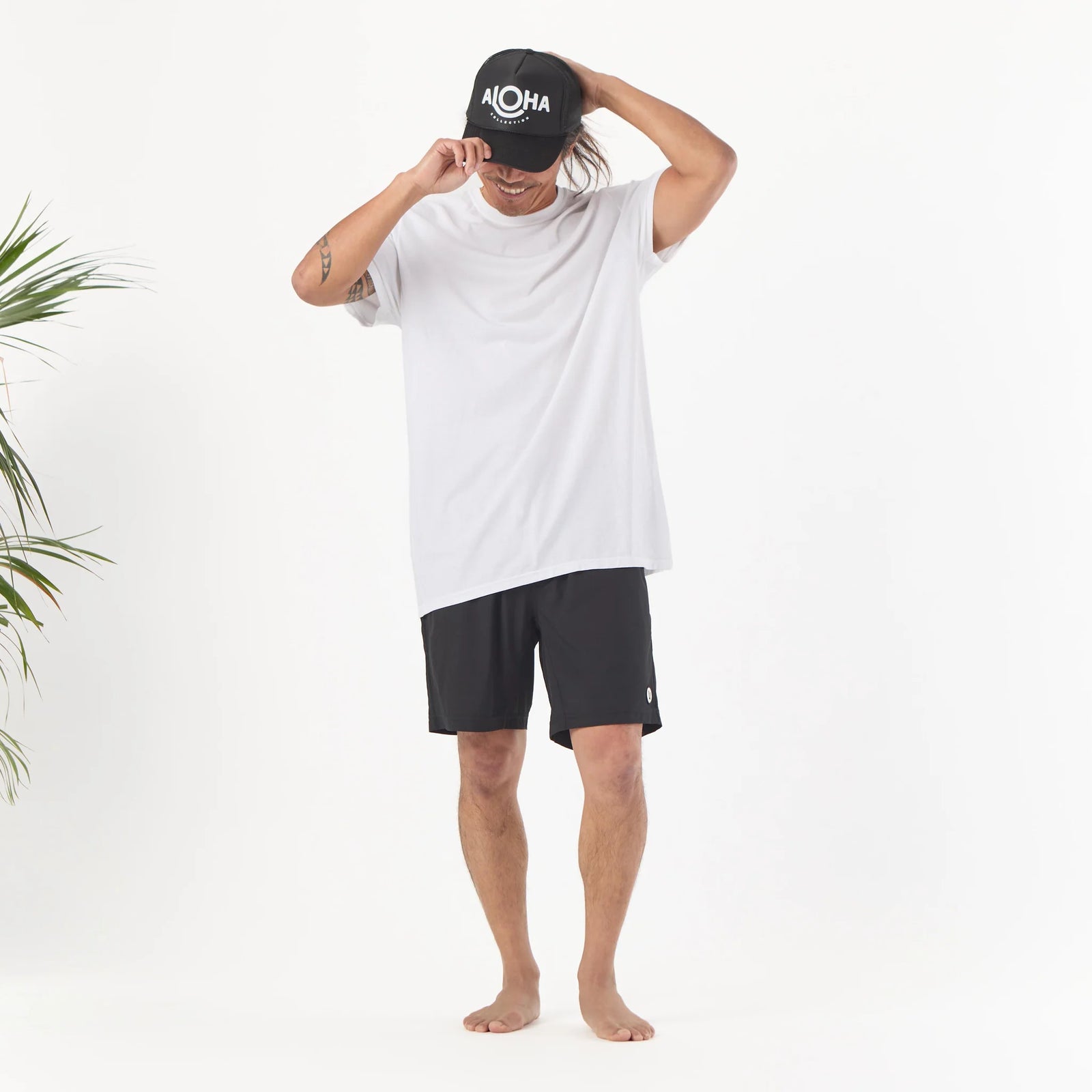 ALOHA Trucker Hat WHITE / BLACK