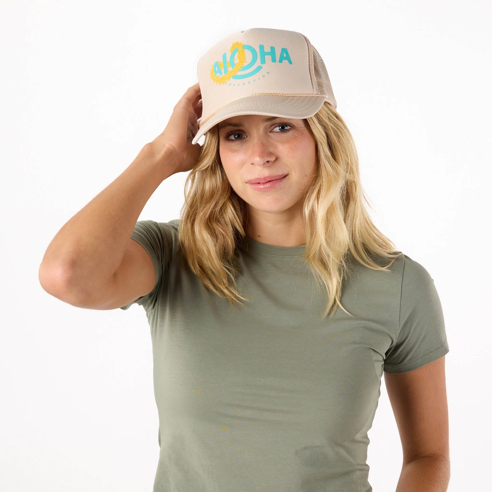 ALOHA Lei Trucker SANDSTONE