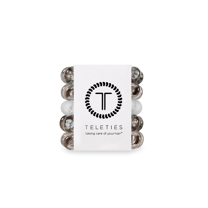 Lot de 5 mini-lanières Teleties, couleur TAUPE NATURELLE