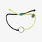 Pura Vida Silver 2 Tone Circle Bracelet BLACK/YELLOW
