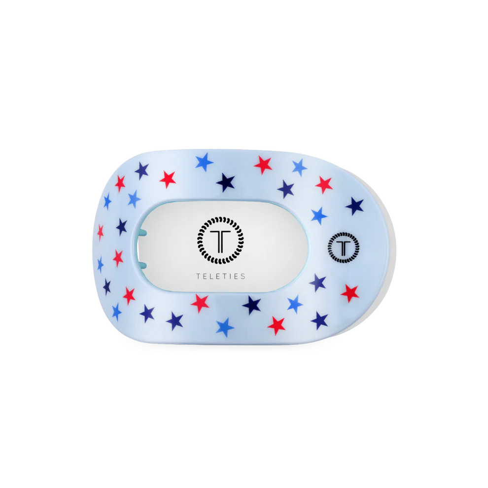 Teleties Medium Flat Round Clip UNITED WE SPARKLE