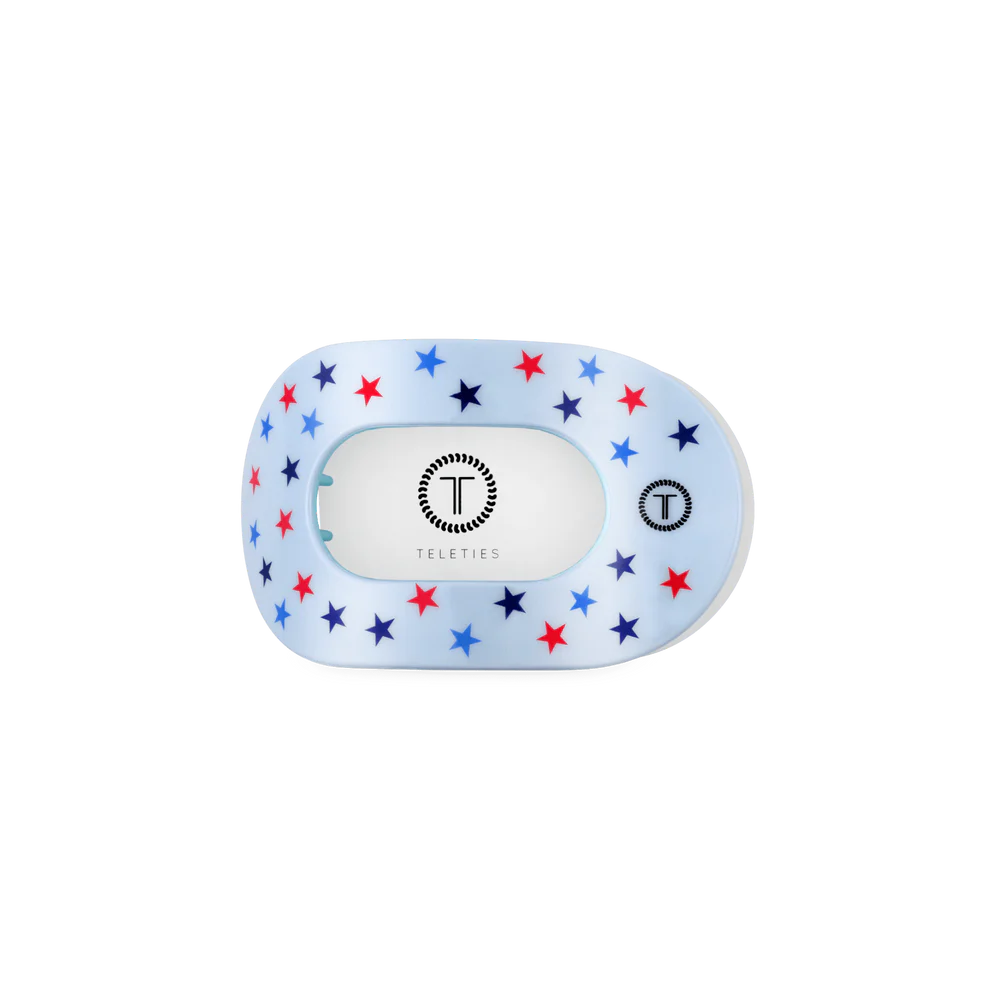 Teleties Small Flat Round Clip UNITED WE SPARKLE