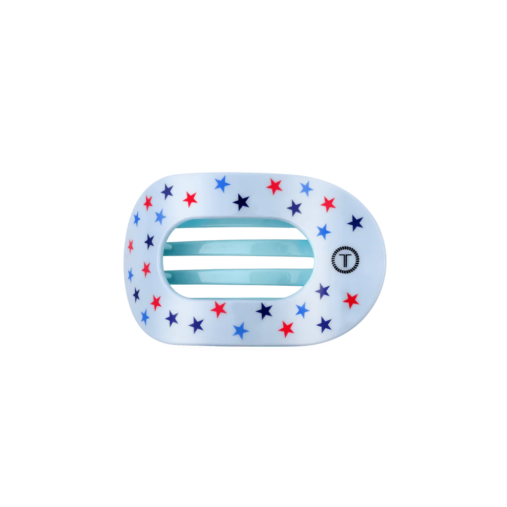 Teleties Small Flat Round Clip UNITED WE SPARKLE