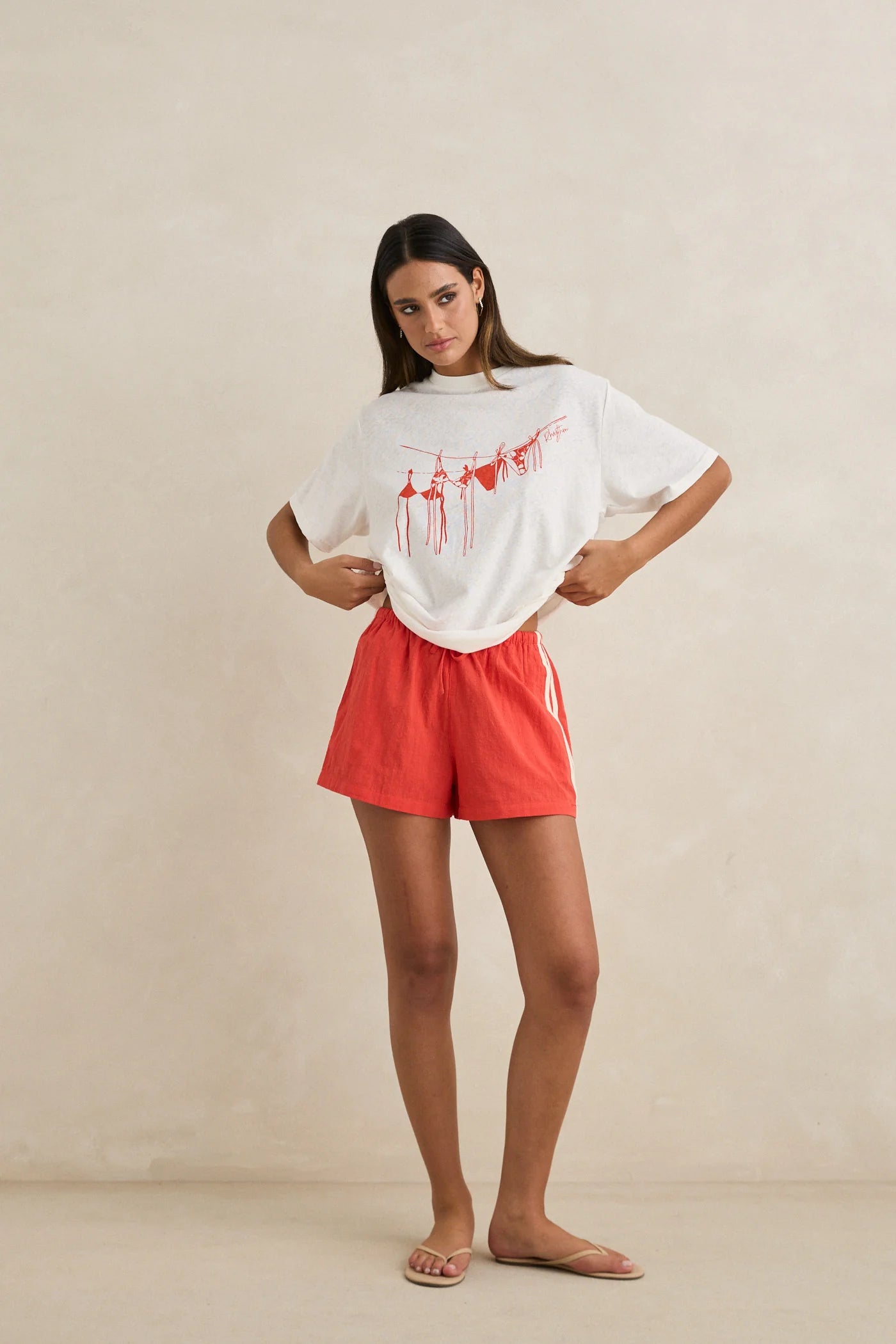 Rhythm W SS Melia Oversized Tee WHITE