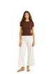 Rhythm W SS Everyday Rib Tee CHOCOLATE