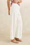 Rhythm W Annabelle Lace Trim Beach Pant WHITE