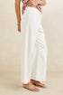 Rhythm W Annabelle Lace Trim Beach Pant WHITE