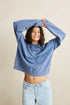 Rhythm W Salt Wash Crew Neck Fleece INDIGO