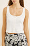 Rhythm W Juliet Tank WHITE