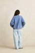 Rhythm W Salt Wash Crew Neck Fleece INDIGO