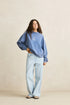Rhythm W Salt Wash Crew Neck Fleece INDIGO